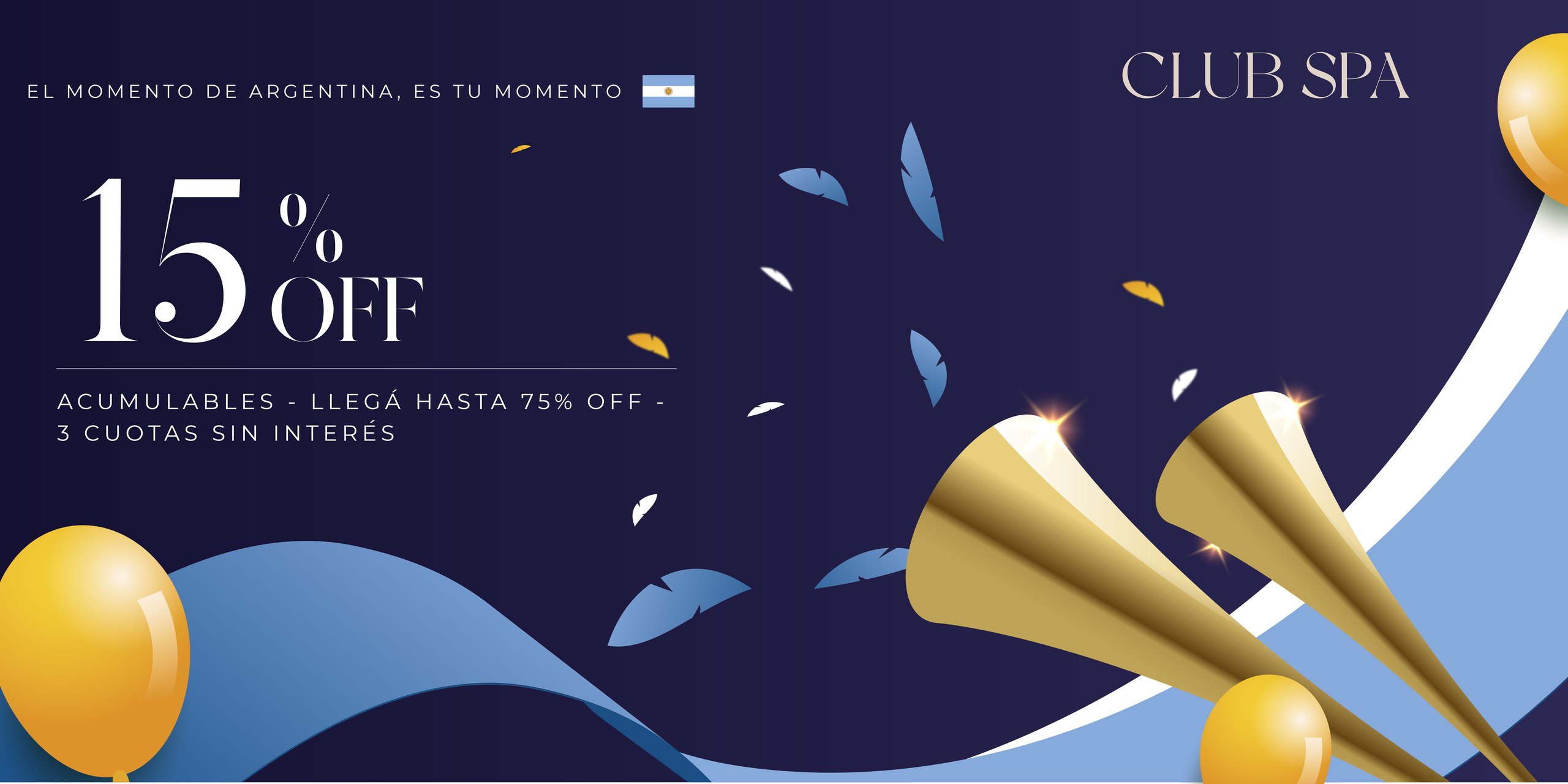 Mundial: 2x1 + 10% + 15% OFF